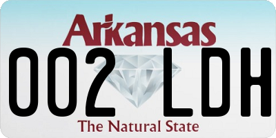 AR license plate 002LDH