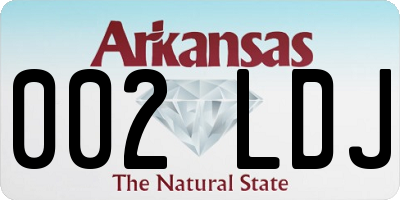 AR license plate 002LDJ