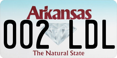 AR license plate 002LDL