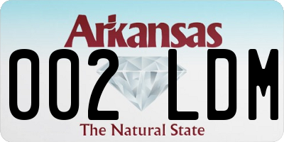 AR license plate 002LDM