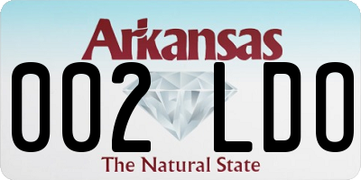 AR license plate 002LDO