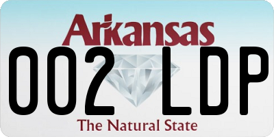 AR license plate 002LDP