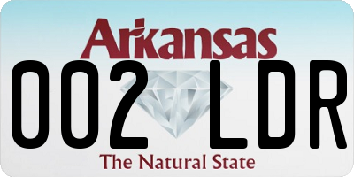 AR license plate 002LDR