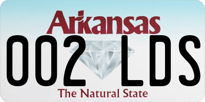 AR license plate 002LDS