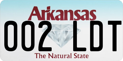 AR license plate 002LDT