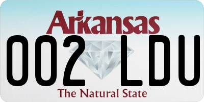 AR license plate 002LDU