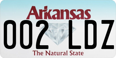 AR license plate 002LDZ