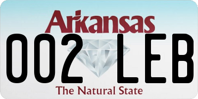 AR license plate 002LEB