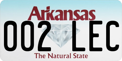 AR license plate 002LEC
