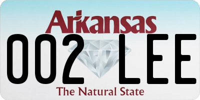 AR license plate 002LEE