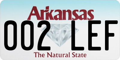 AR license plate 002LEF