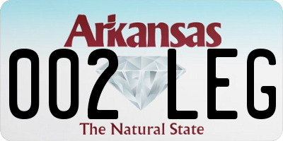 AR license plate 002LEG