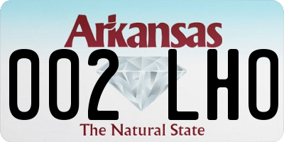 AR license plate 002LHO