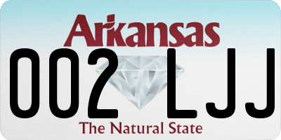 AR license plate 002LJJ