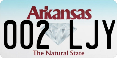 AR license plate 002LJY