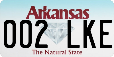 AR license plate 002LKE