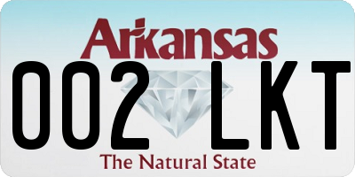 AR license plate 002LKT