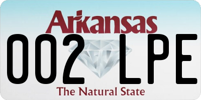 AR license plate 002LPE
