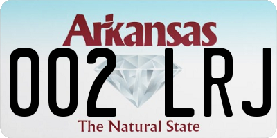 AR license plate 002LRJ