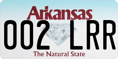 AR license plate 002LRR