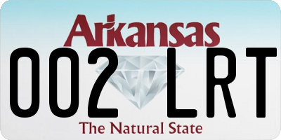 AR license plate 002LRT