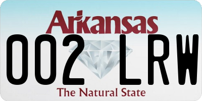 AR license plate 002LRW