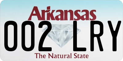 AR license plate 002LRY