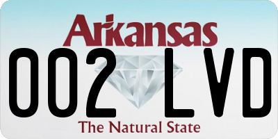 AR license plate 002LVD