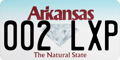 AR license plate 002LXP