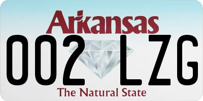AR license plate 002LZG