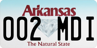 AR license plate 002MDI