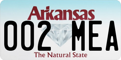 AR license plate 002MEA