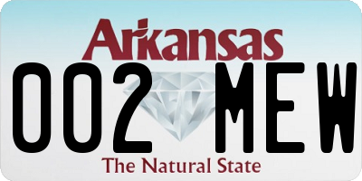 AR license plate 002MEW