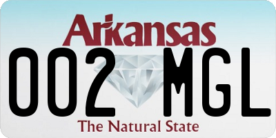 AR license plate 002MGL