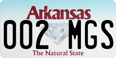 AR license plate 002MGS