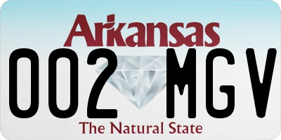 AR license plate 002MGV
