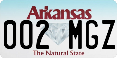 AR license plate 002MGZ