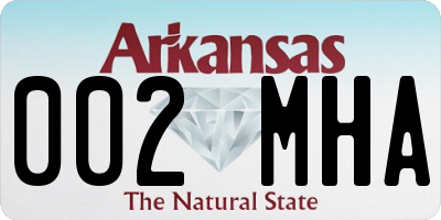 AR license plate 002MHA