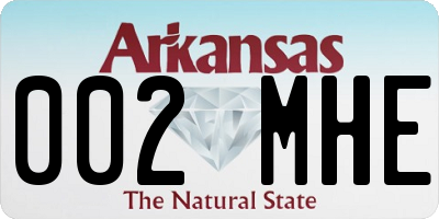 AR license plate 002MHE