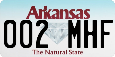 AR license plate 002MHF