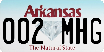 AR license plate 002MHG
