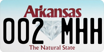 AR license plate 002MHH