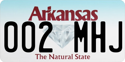 AR license plate 002MHJ