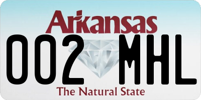 AR license plate 002MHL