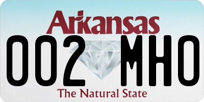 AR license plate 002MHO