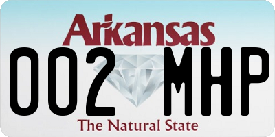 AR license plate 002MHP