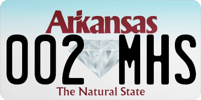 AR license plate 002MHS