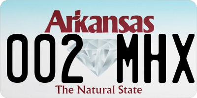 AR license plate 002MHX