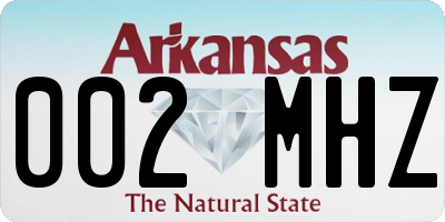 AR license plate 002MHZ