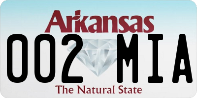 AR license plate 002MIA